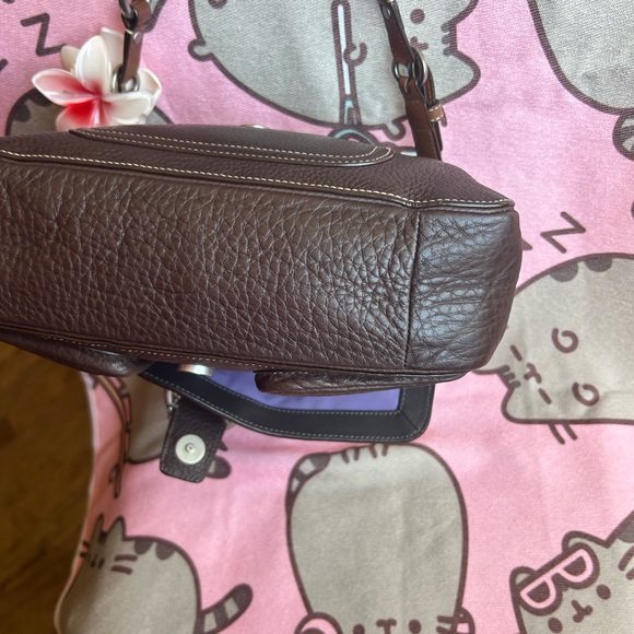 Gorgeous vintage Coach Chelsea brown pebbled leather shoulder bag F10893 - Picture 9 of 13